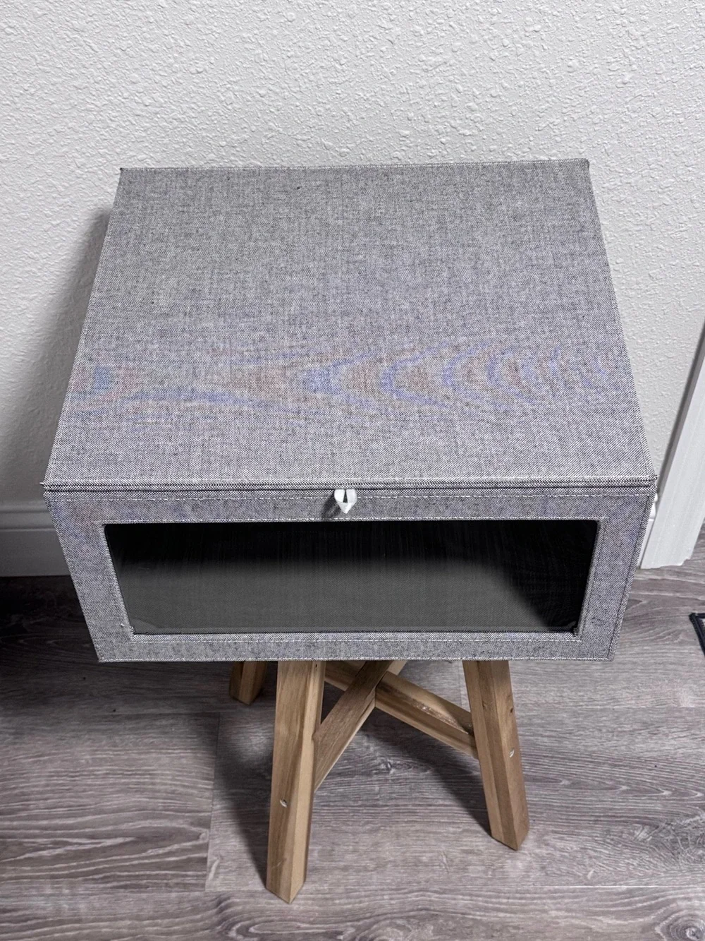 Cambridge Drop-Front Sweater Box in Grey - The Container Store EUC